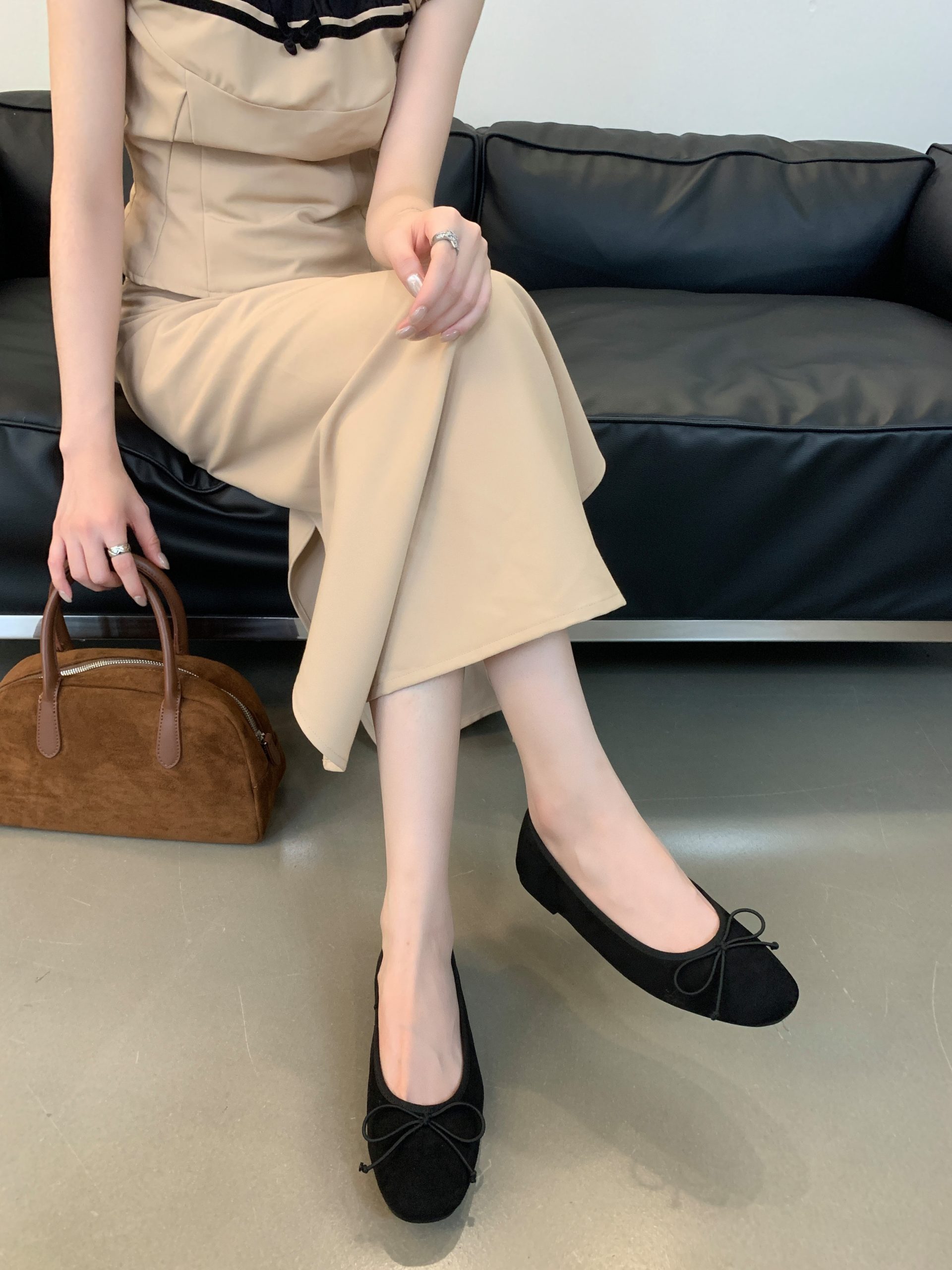1723360852010_547468.jpg French Flat Leopard Print Ballet Shoes Women 2024 Autumn Winter New Bow Knot Slip-On Mary Jane Shoes