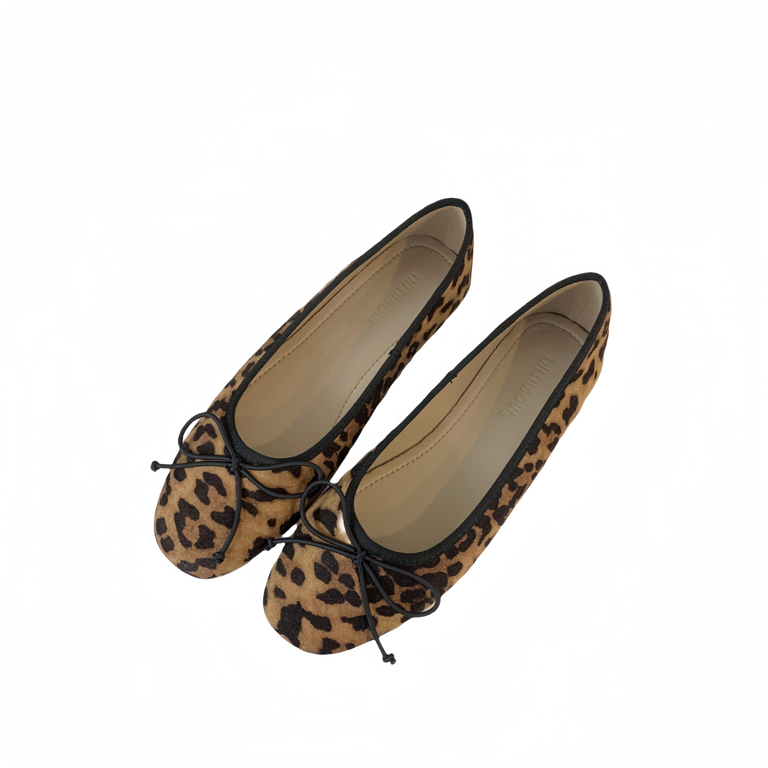 1723360877589_732803.jpg French Flat Leopard Print Ballet Shoes Women 2024 Autumn Winter New Bow Knot Slip-On Mary Jane Shoes