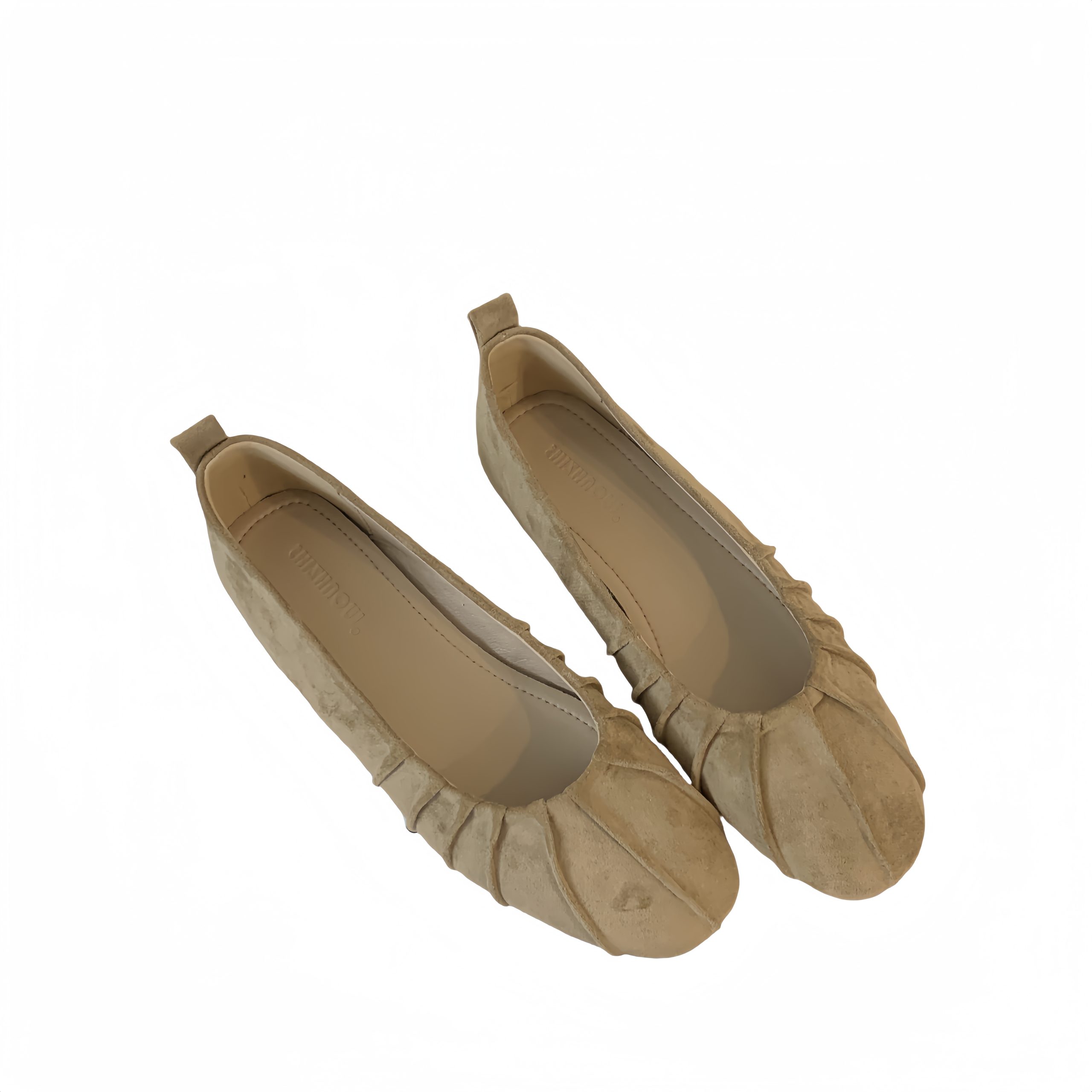 SIZHUONI Women's Faux Suede Flat Mary Jane Shoes 2024 Winter Pleated Slip-On Loafers
