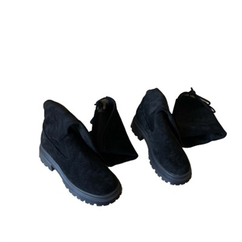 2023 New Fall Winter SW Chunky Heel Thick Sole Round Toe Over Knee High Stretch Boots for Women